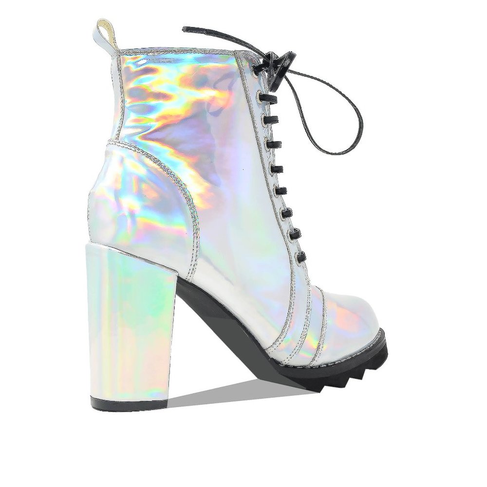 WOMEN'S CHUNKY HEELED BOOTIE - Picture 3 of 4